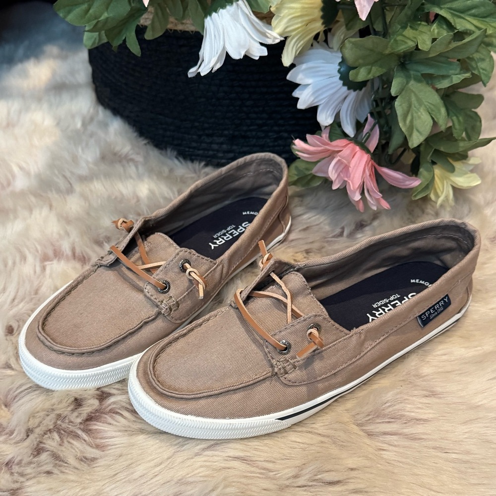 Sperry Tan Boat Shoes